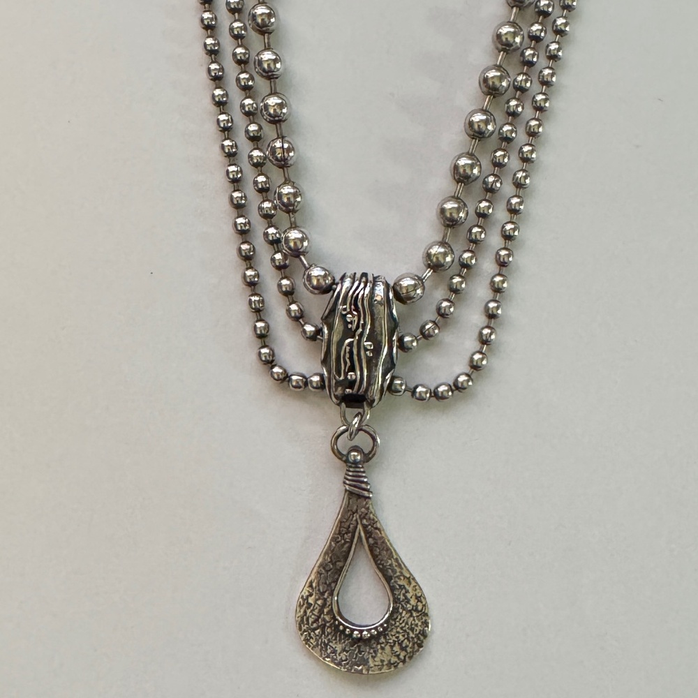 Sterling Silver - Silpada - Triple Strand Necklace